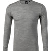Steel Haven - T-shirt men's 100% MERINO wool (long sleeve) - 159 - Gray