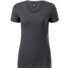 Luna Thread - T-shirt women‘s 95% cotton 5% elastane - 701 - light anthracite