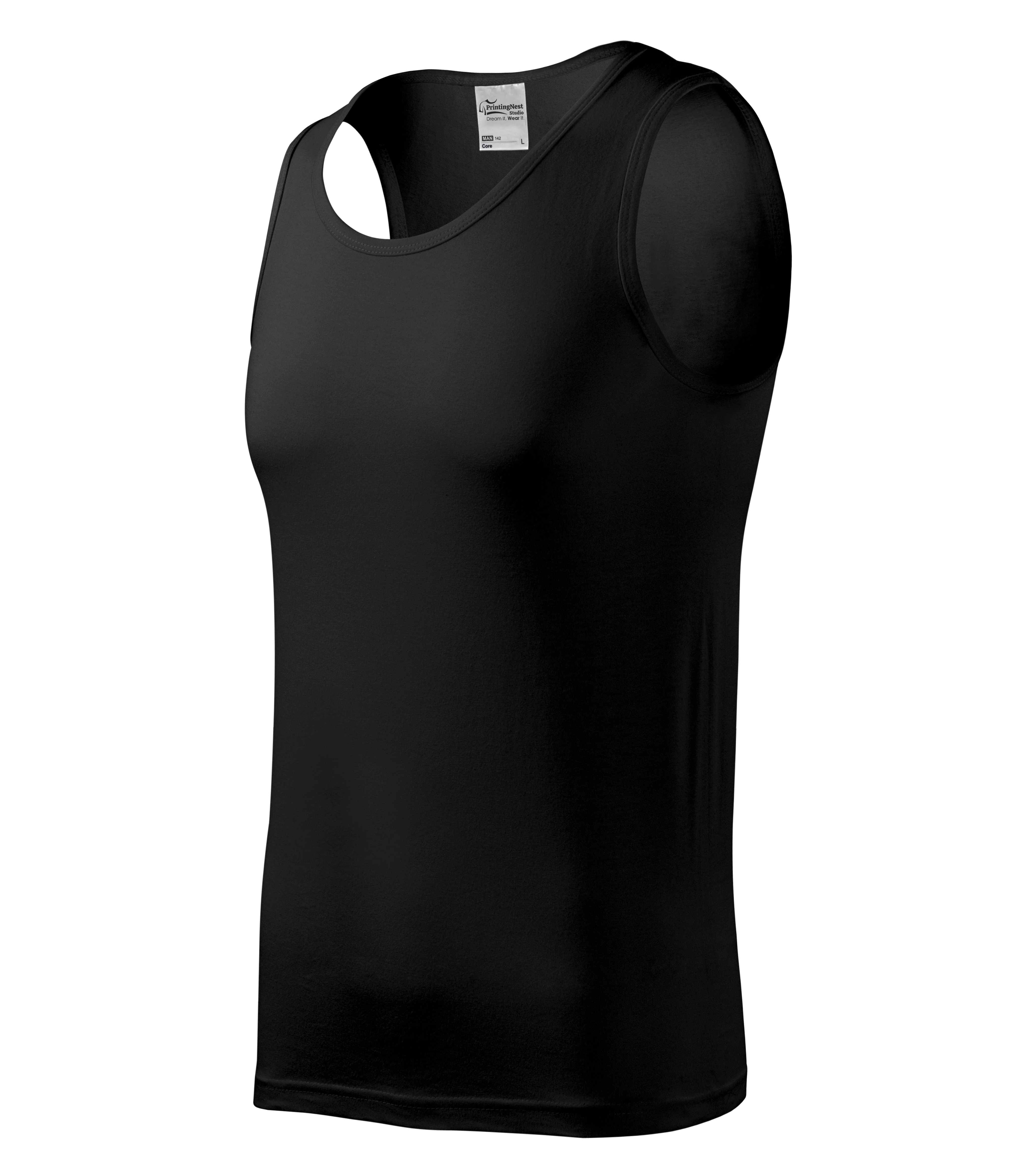 Iron Crest - Top heren 100% katoen - 142, Zwart, maat S