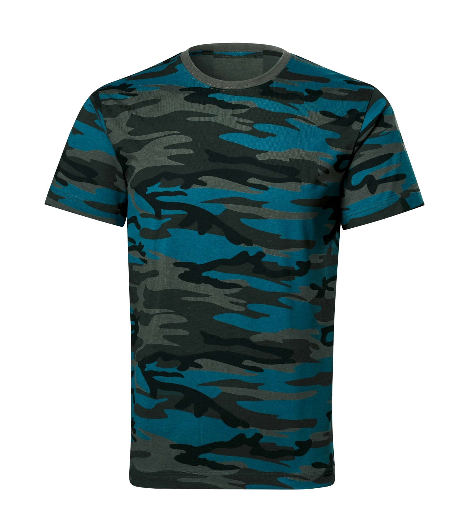 Sterling Horizon - T-shirt unisex 100% katoen - 144, camouflage petrol, maat XS