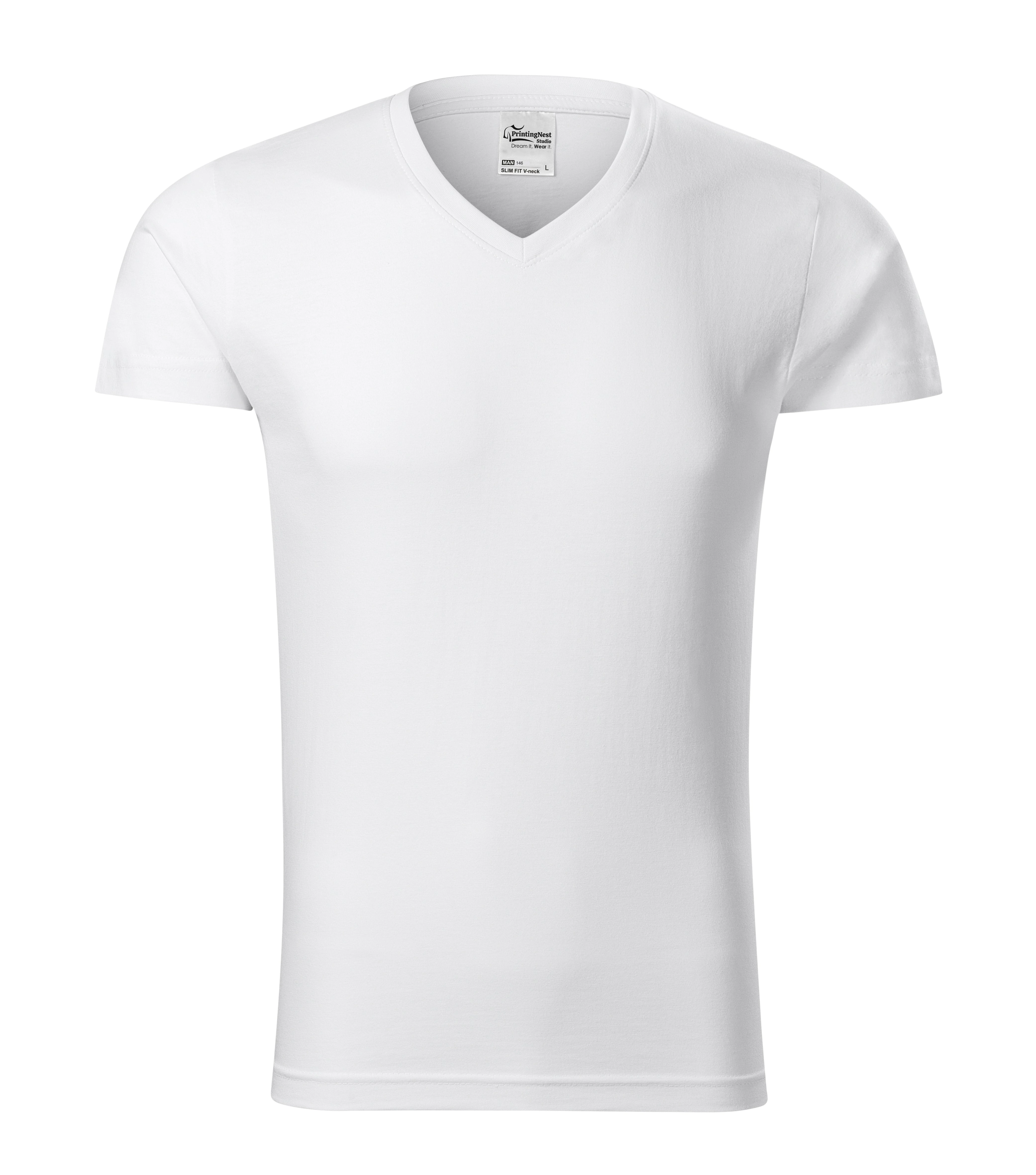 Flint Horizon - T-shirt heren 100% katoen - 146, wit, maat S