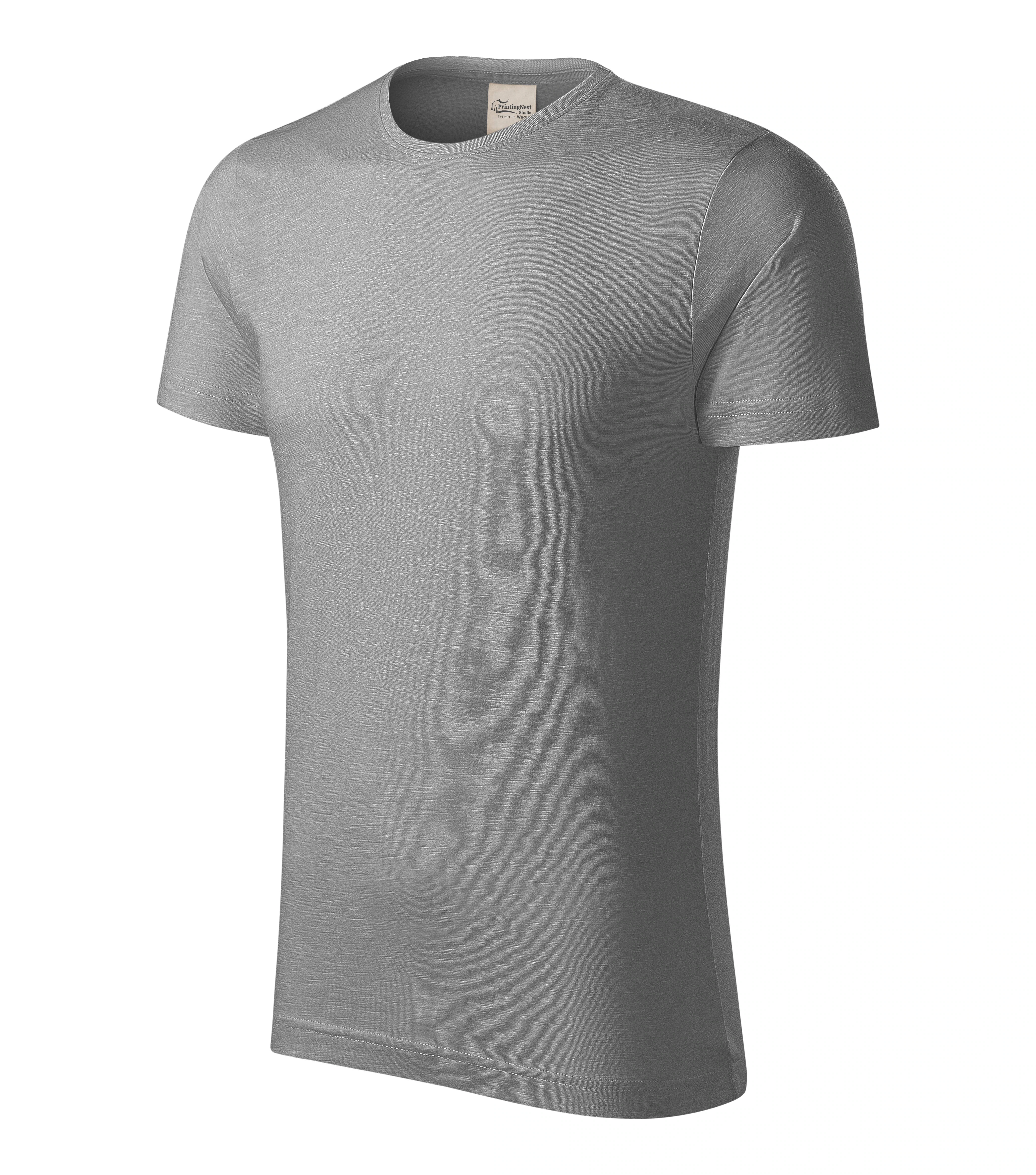 Vulcan Fade - T-shirt heren 100% biologisch katoen GOTS - 173, antiek zilver, maat S
