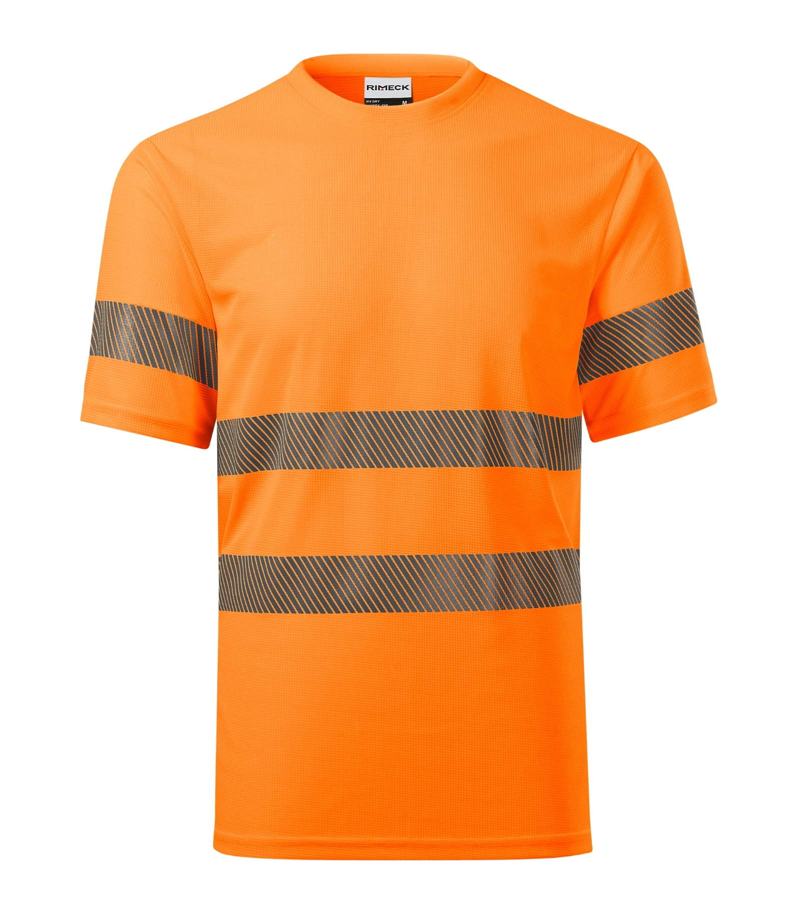 Grove Field - T-shirt unisex 100% polyester gesegmenteerde retroreflecterende banden - 1V8, fluorescerend Oranje, maat S