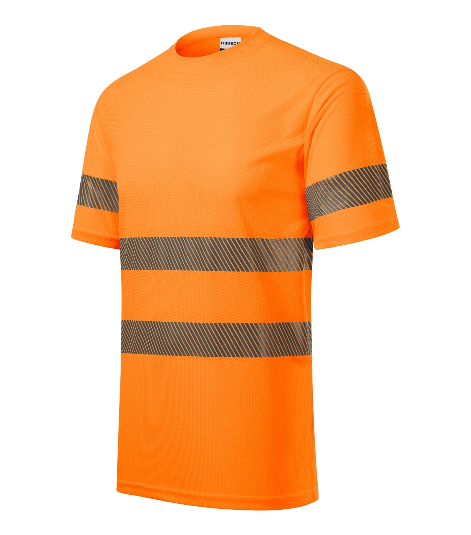Grove Field - T-shirt unisex 100% polyester gesegmenteerde retroreflecterende banden - 1V8, fluorescerend Oranje, maat S