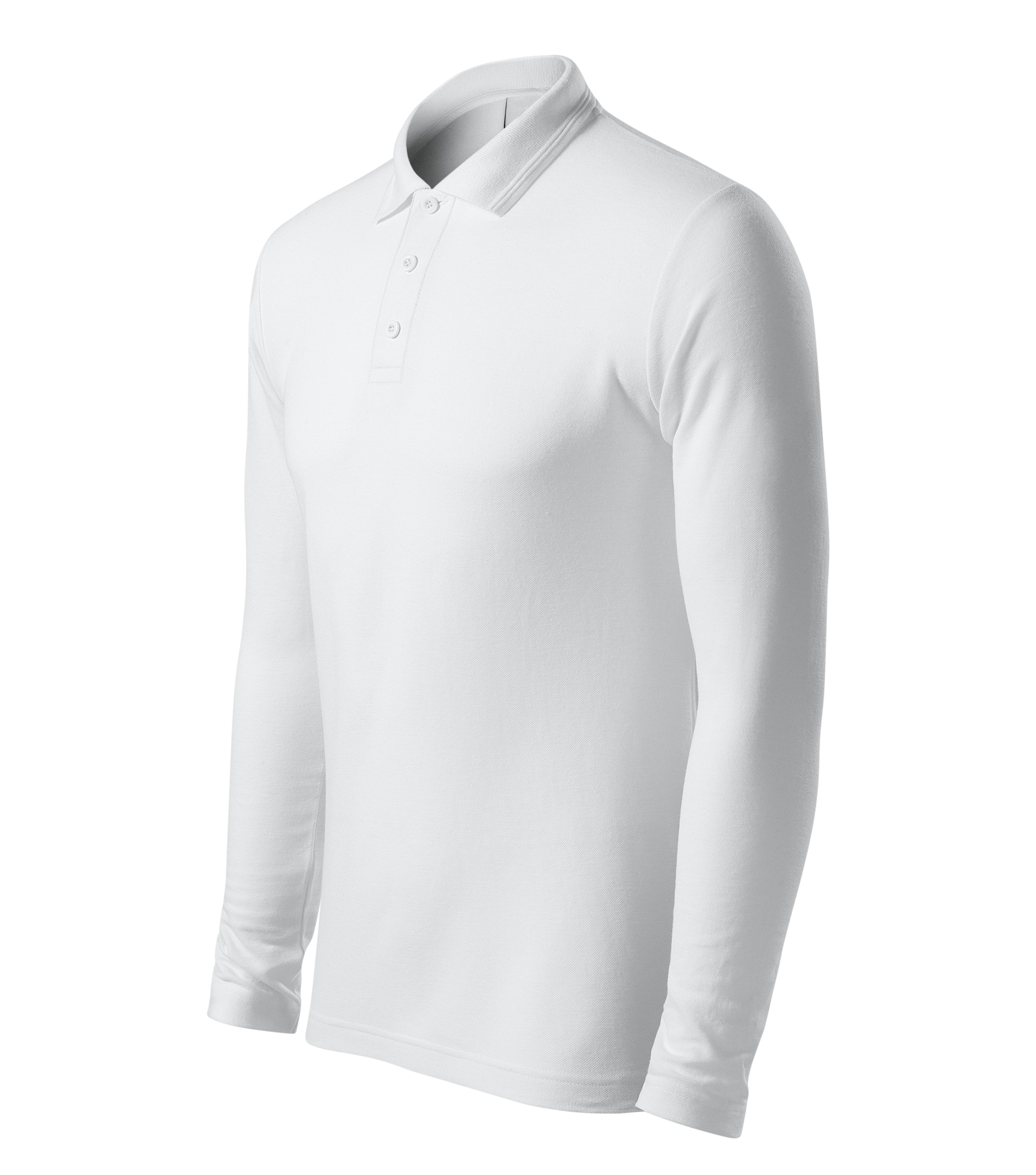 Helion Prime - Poloshirt heren 65% katoen 35% polyester (long sleeve)- 221, wit, maat S