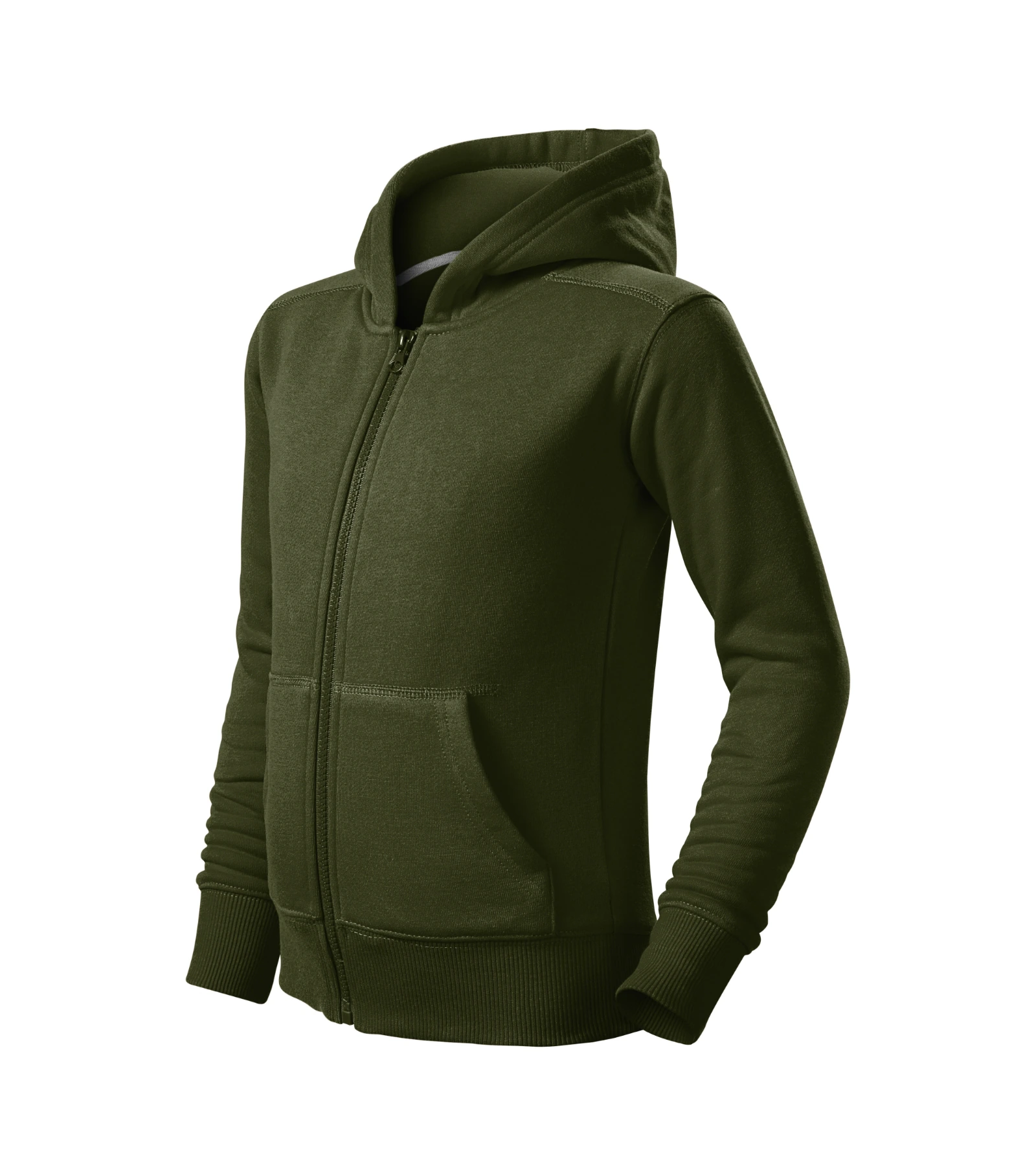 Verdant Crest - Sweatshirt kids 65% cotton, 35% polyester - 412 in military · Angled view