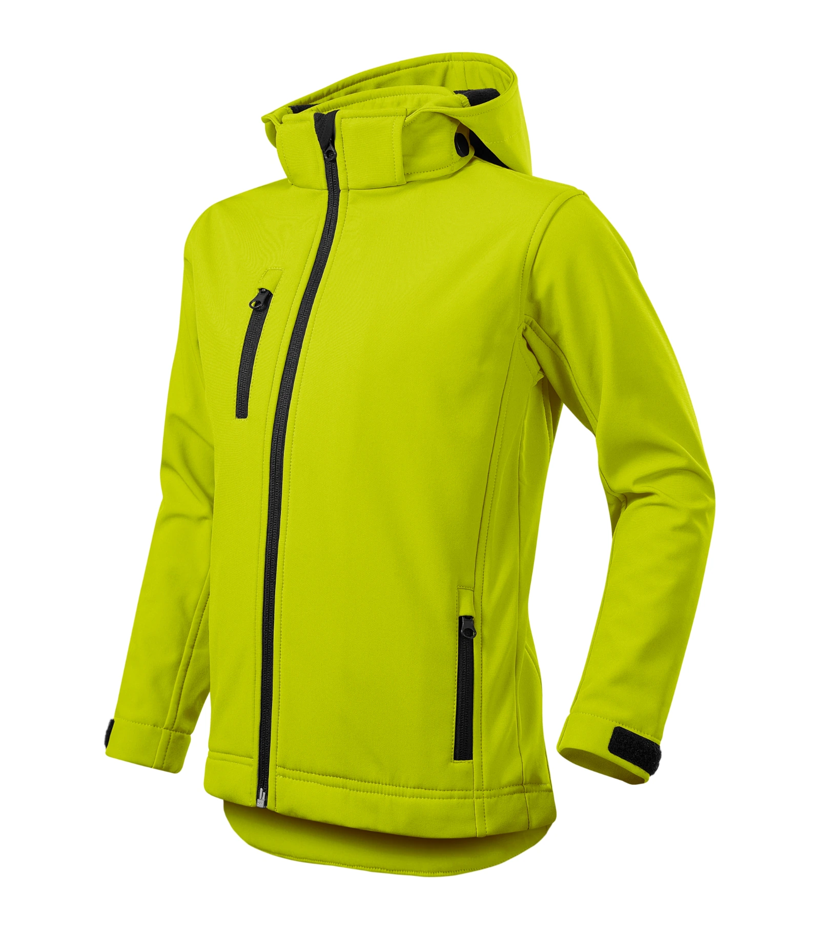 Drift Bloom - Softshelljas kinderen 94% polyester, 6% elastaan TPU-membraan microfleece: 100% polyester - 535, limoengroen, maat 158 cm/12 years