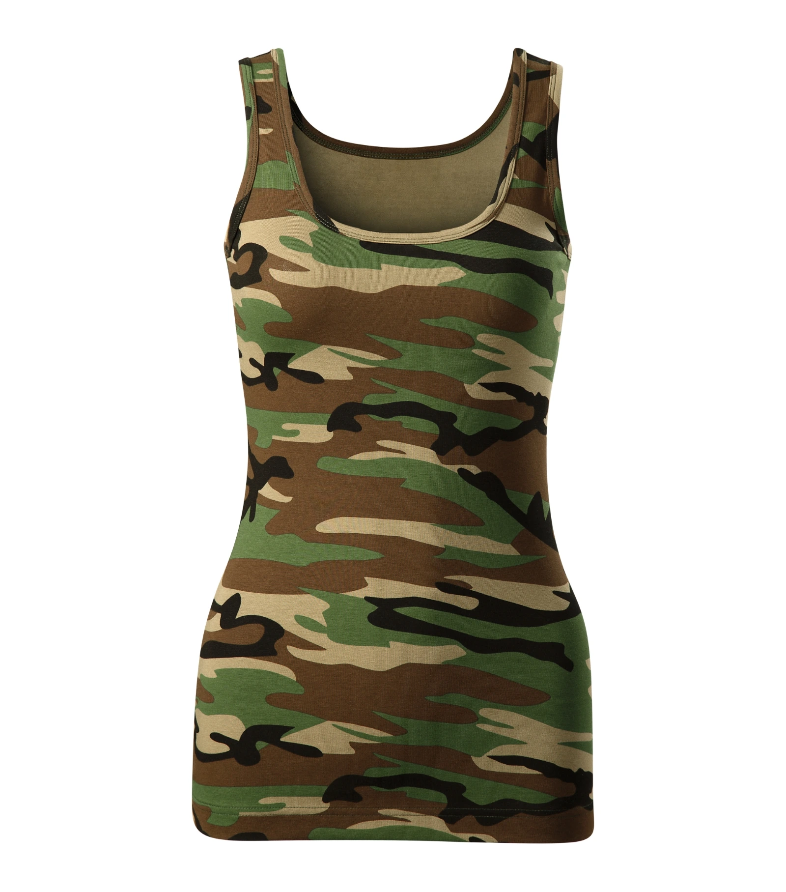 Dawn Pulse - Top dames 95% katoen, 5% elastaan - C36, camouflage Bruin, maat XS