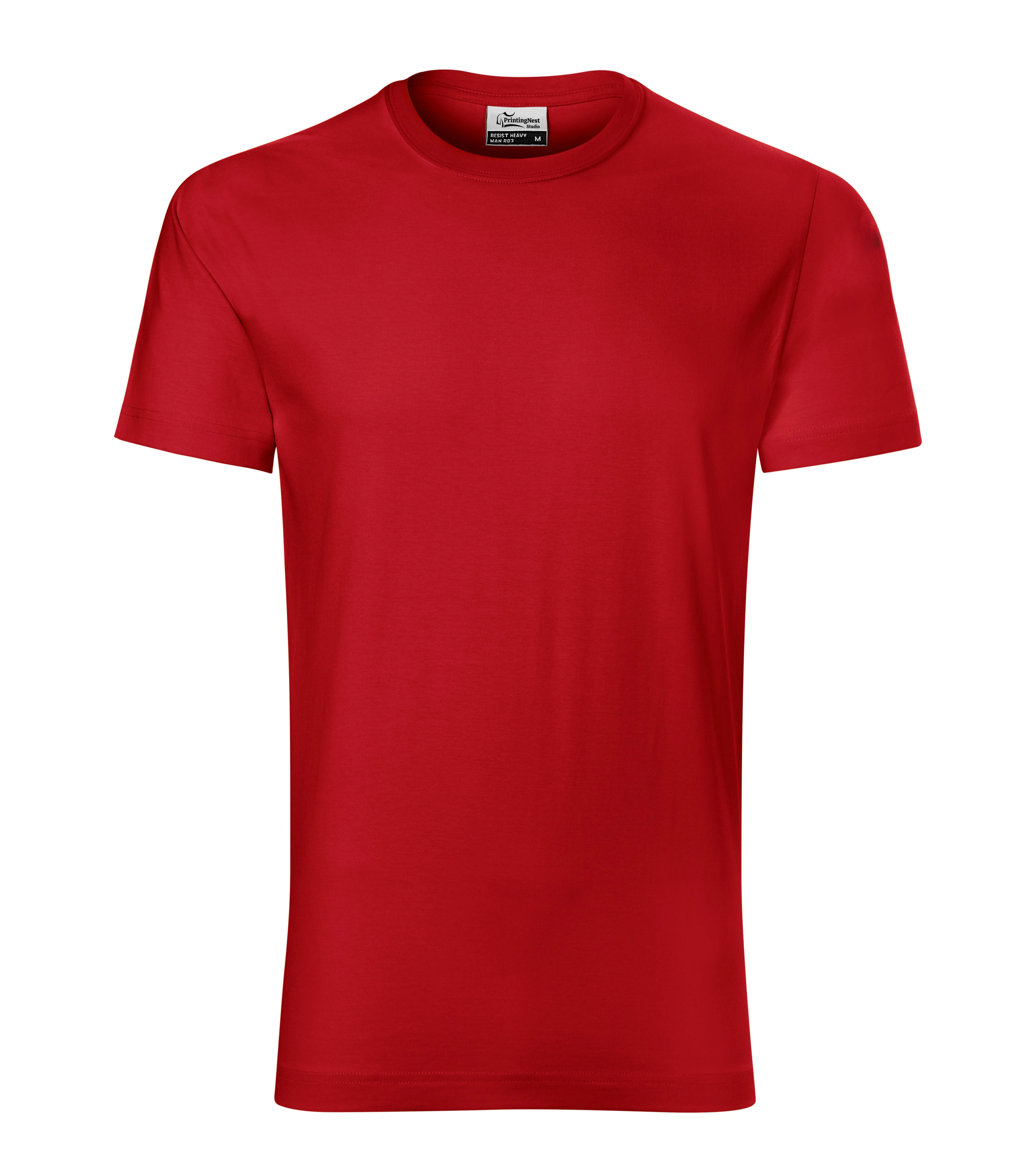 Aero Forge - T-shirt heren 100% voorgekrompen katoen - R01, Rood, maat S