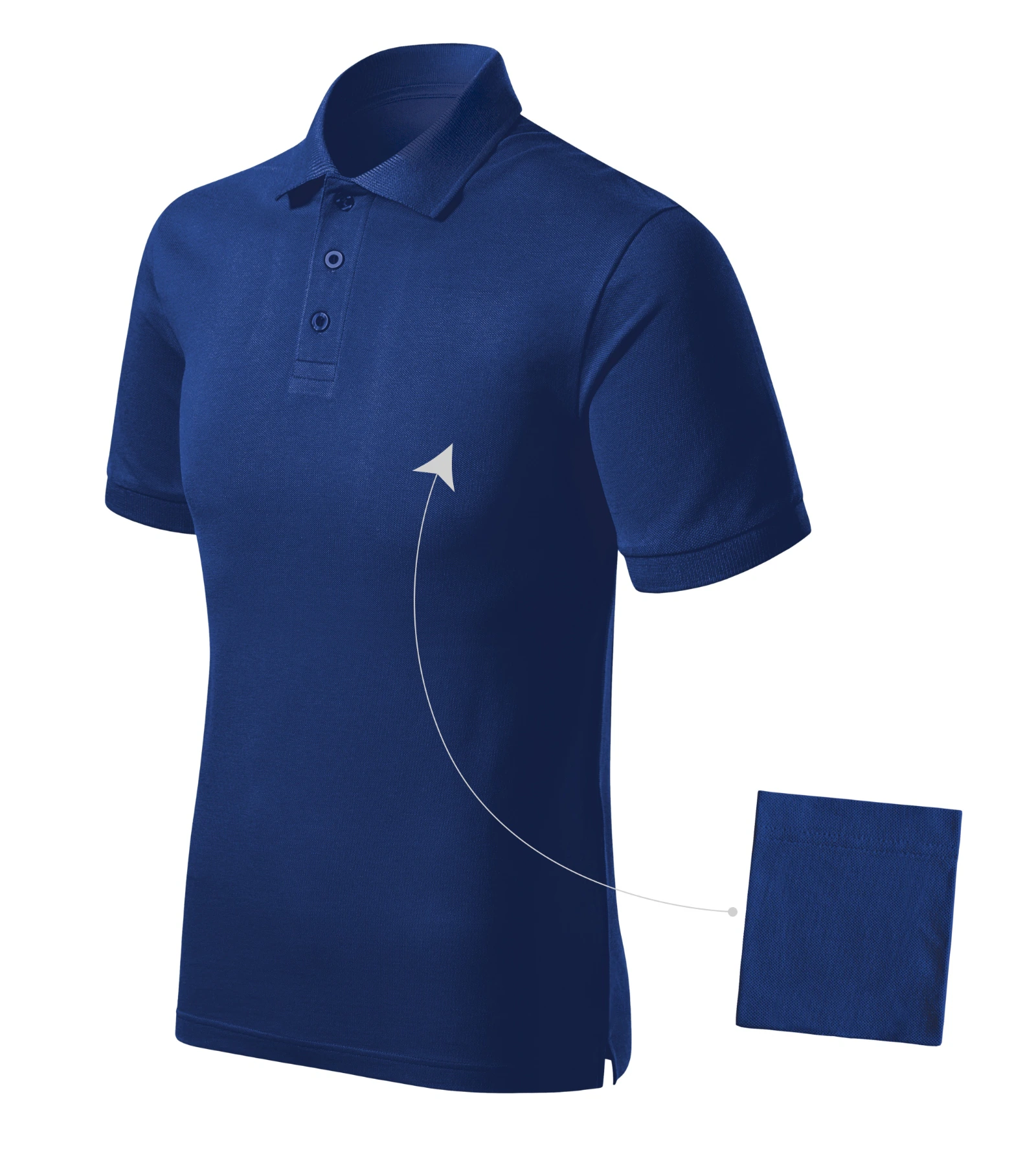 Drift Avenue - Poloshirt heren 100% voorgekrompen katoen - R20, konings blauw, maat XL