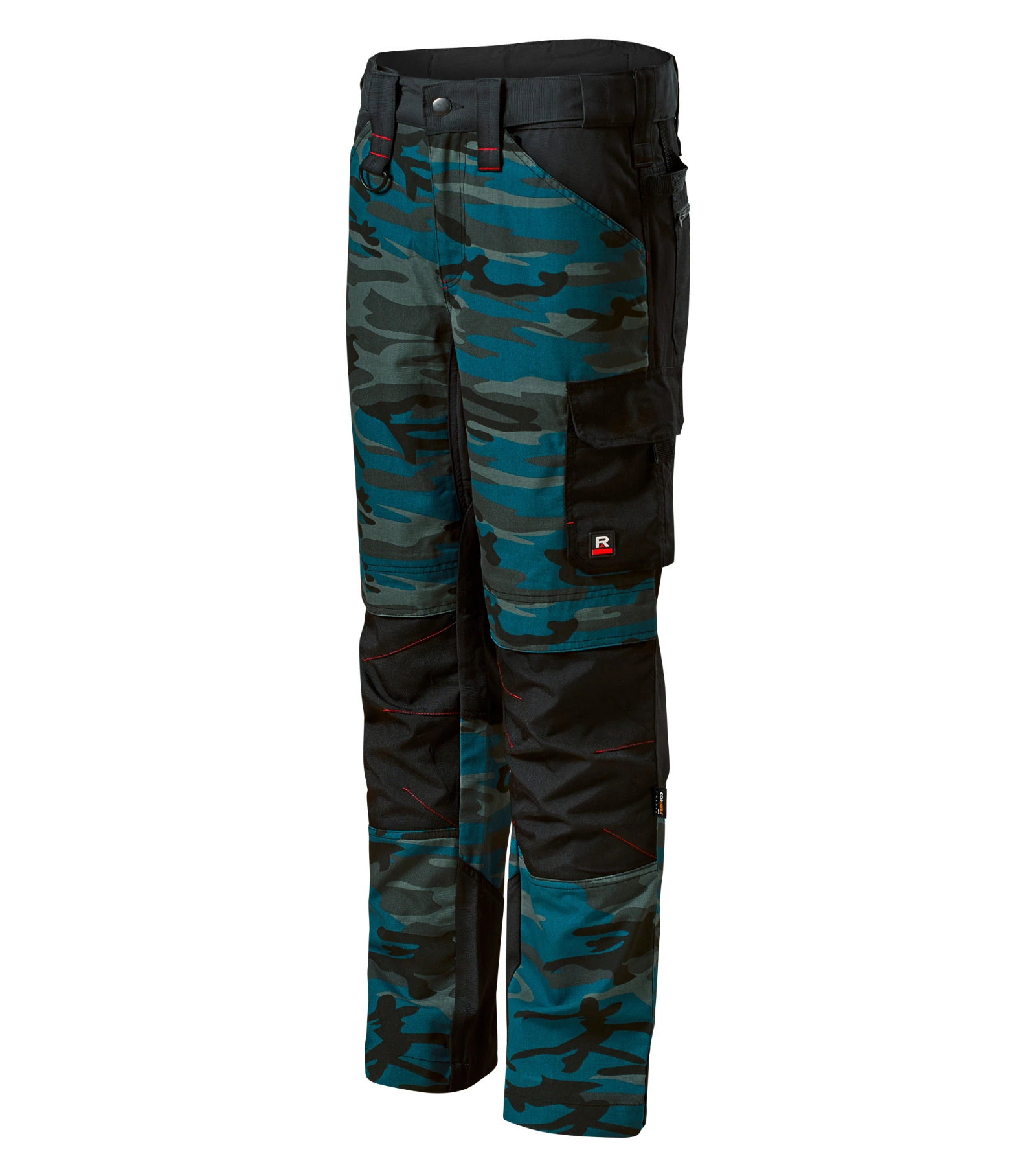 Amber Peak - Werkbroek heren 65% polyester, 35% katoen - W09, camouflage petrol, maat 60