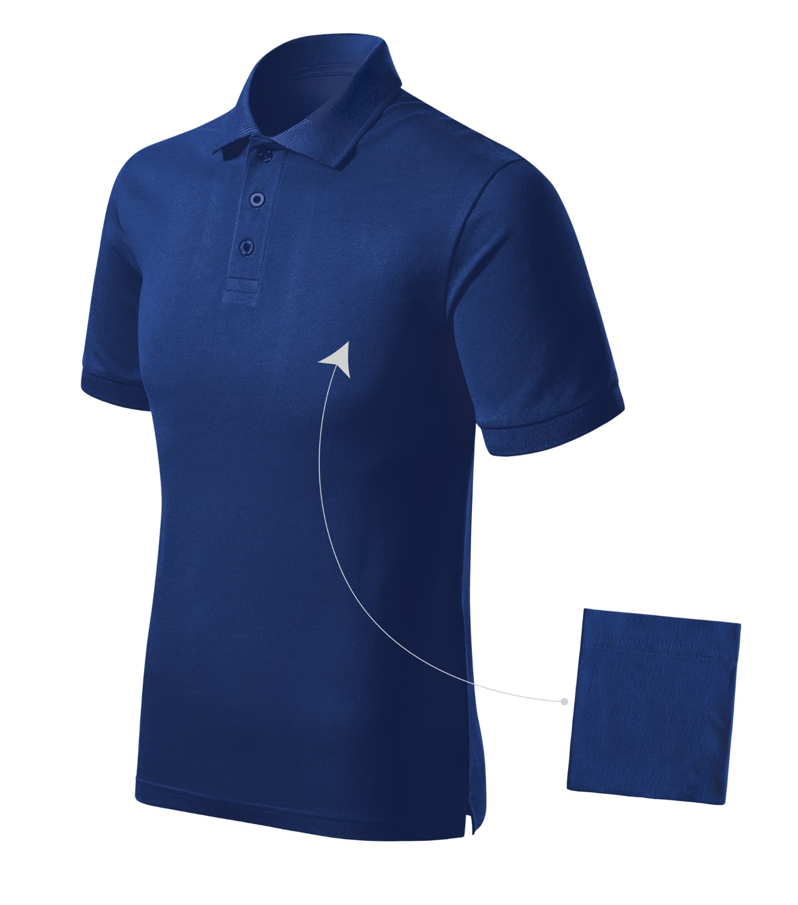 Drift Avenue - Poloshirt heren 100% voorgekrompen katoen - R20 in konings blauw