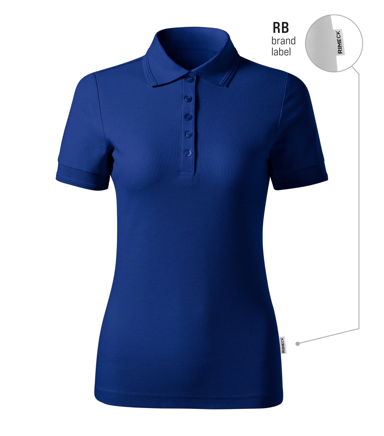 Quartz Bloom - Poloshirt dames 65% katoen, 35% polyester - R23 in konings blauw 05 (merklabel)
