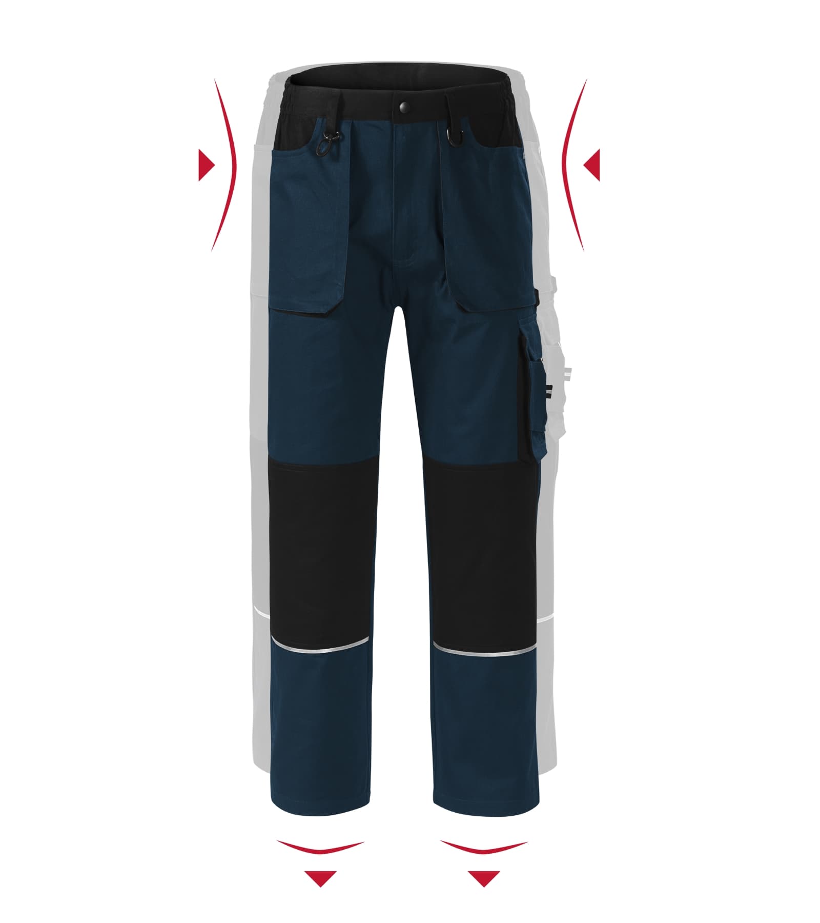 Indigo Horizon - Werkbroek heren 100% katoen - W01 in marine blauw