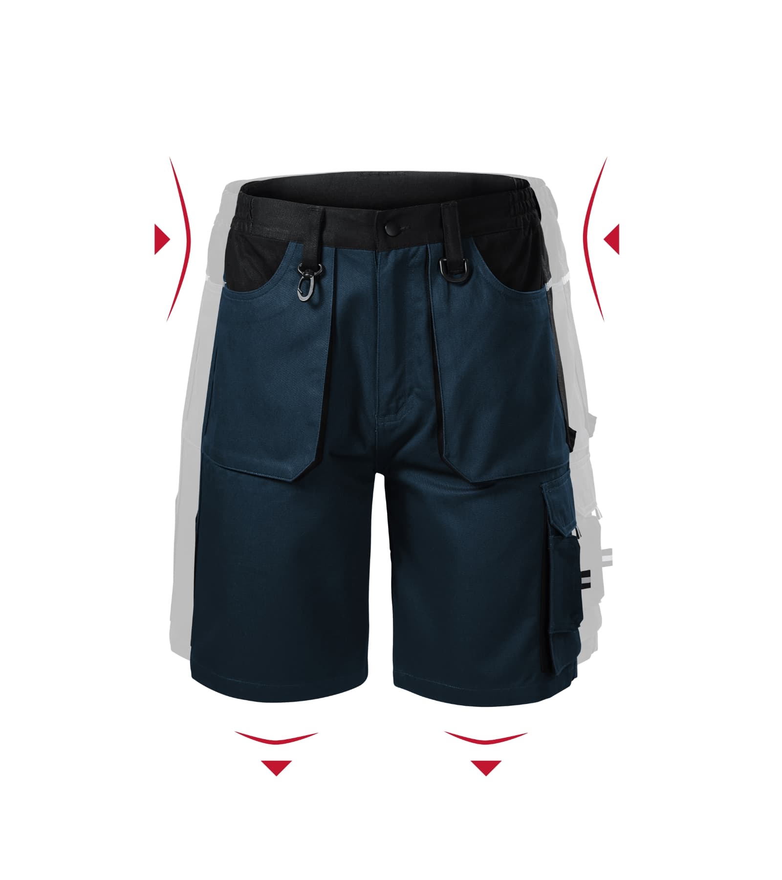 Delta Loom - Werkshort heren 100% katoen - W05 in marine blauw