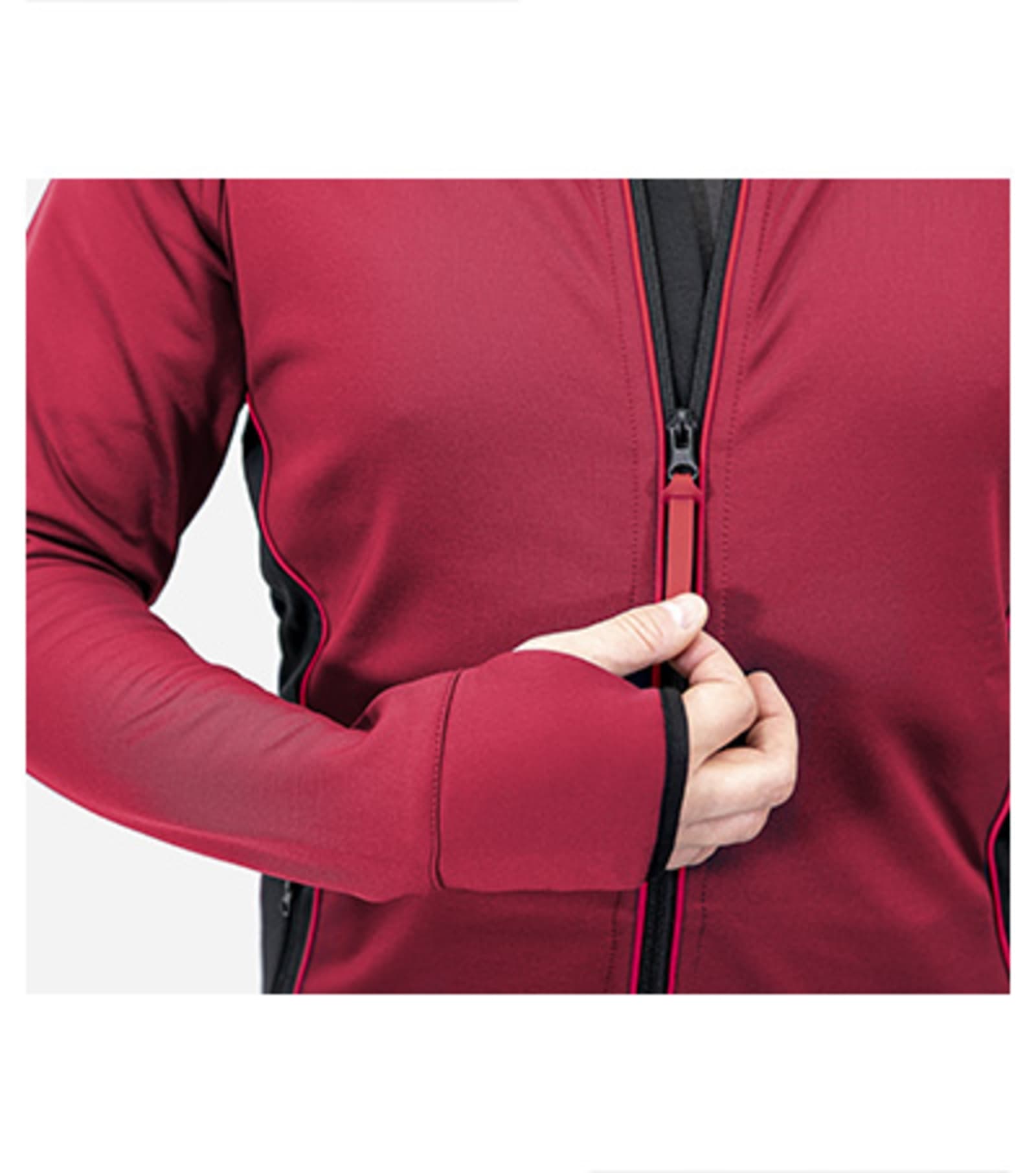 Vela Forge - Stretchfleece heren 95% micro-polyester, 5% elastaan - W41 in marlboro Rood