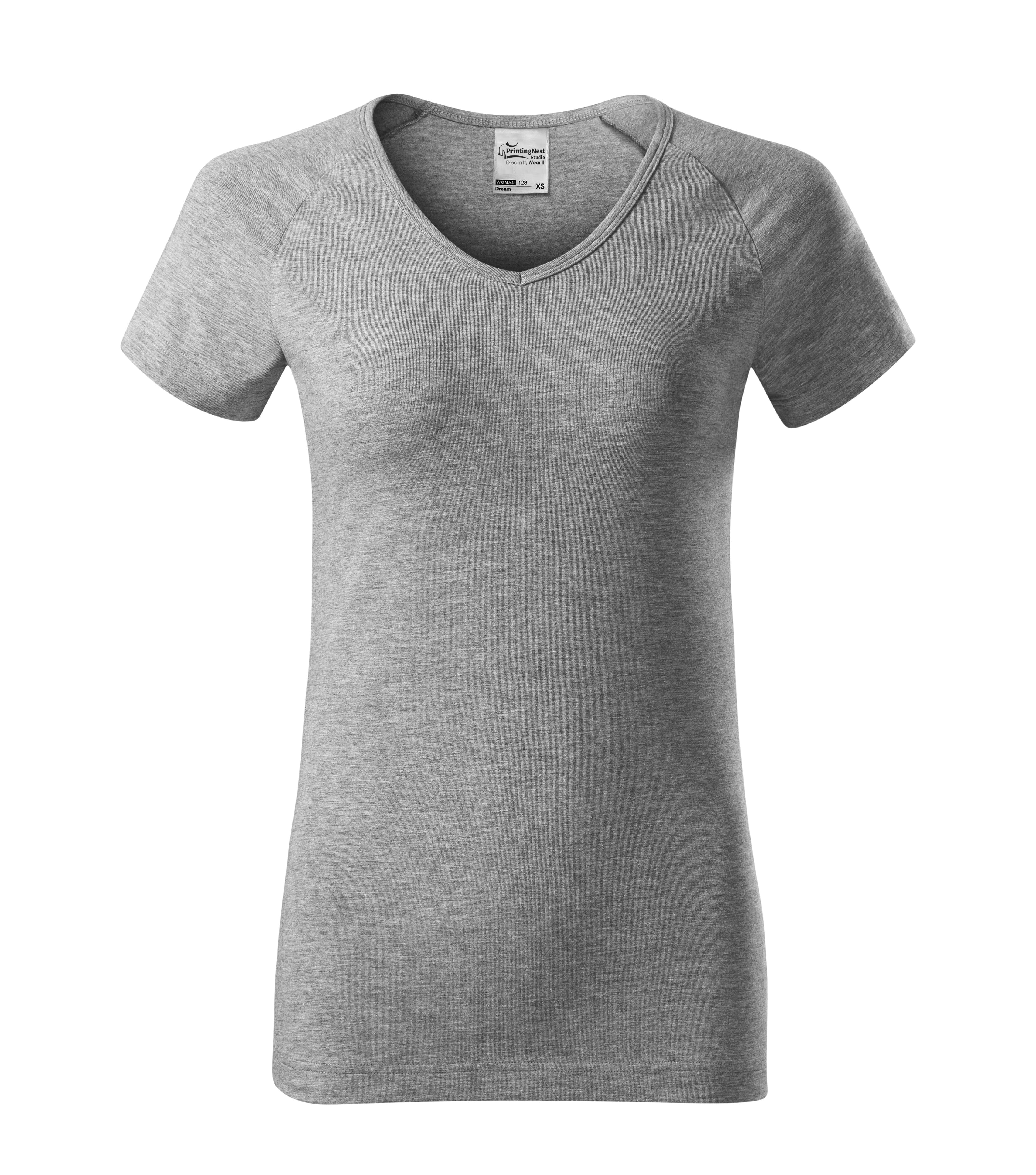 Solar Bloom - T-shirt women‘s 95% katoen 5% elastaan - 128 in donker Grijs gemêleerd