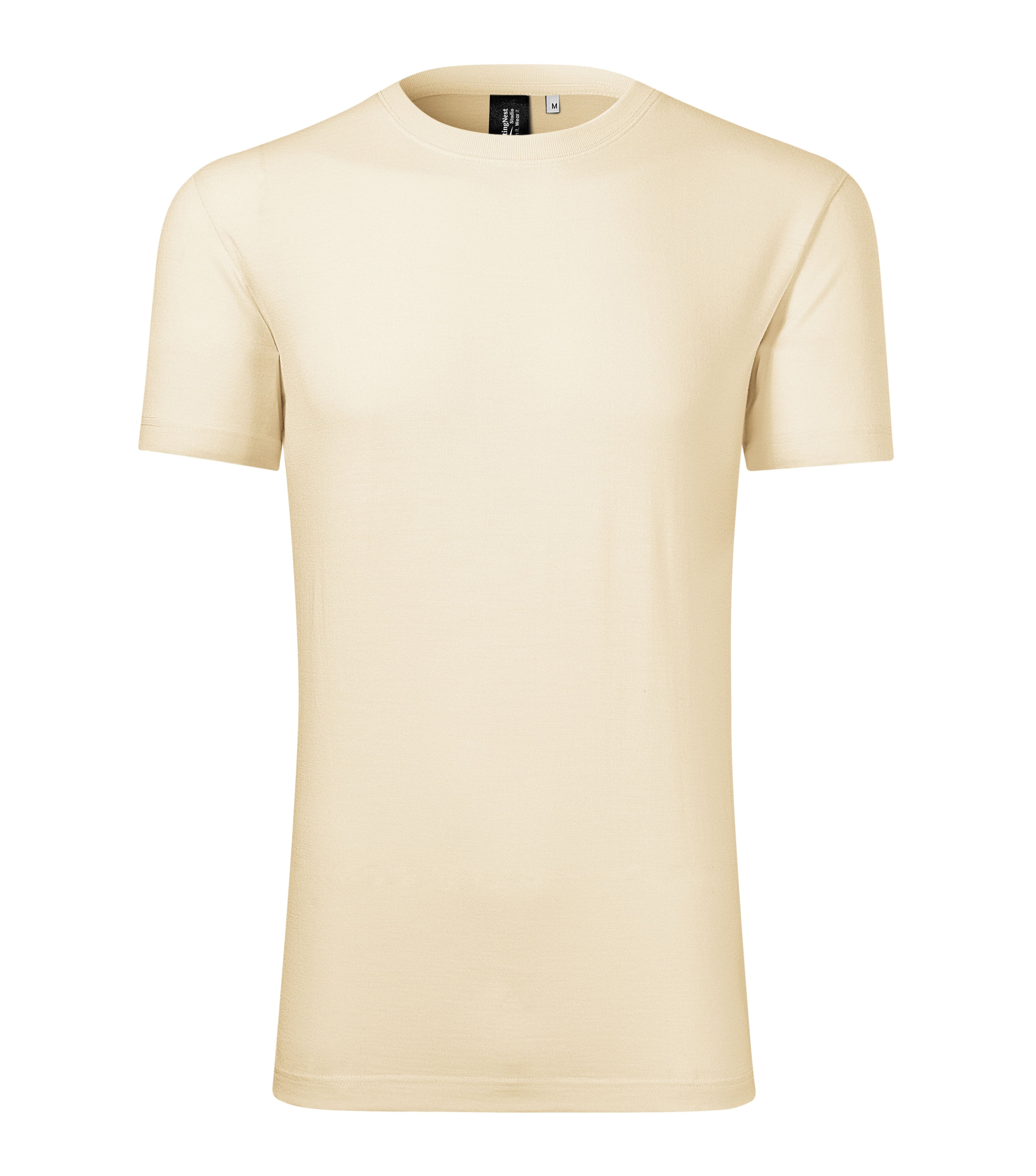 Storm Loom - T-shirt heren 100% merinowol - 157 in amandel