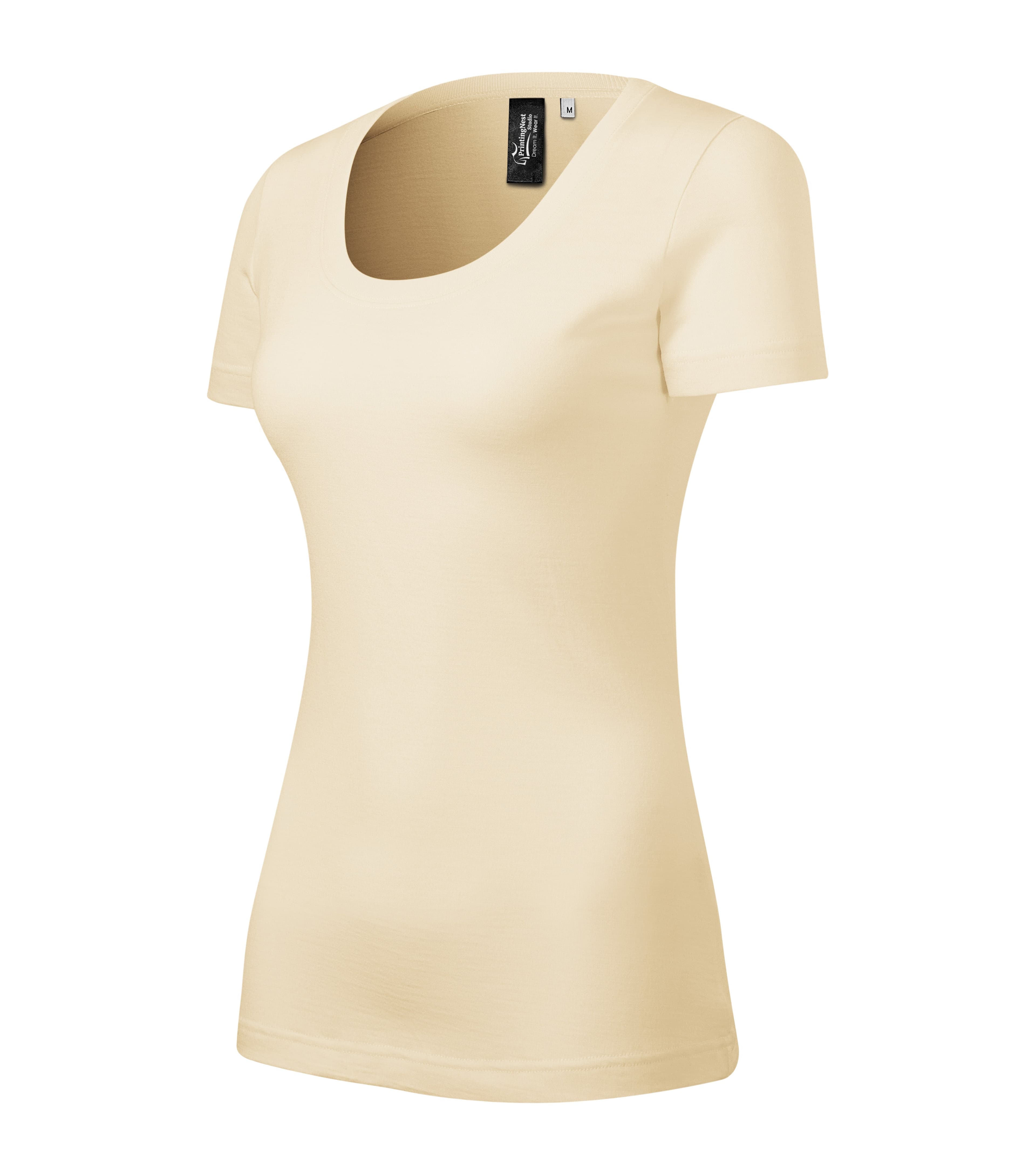 Nova Loom - T-shirt dames 100% merinowol  - 158 in amandel