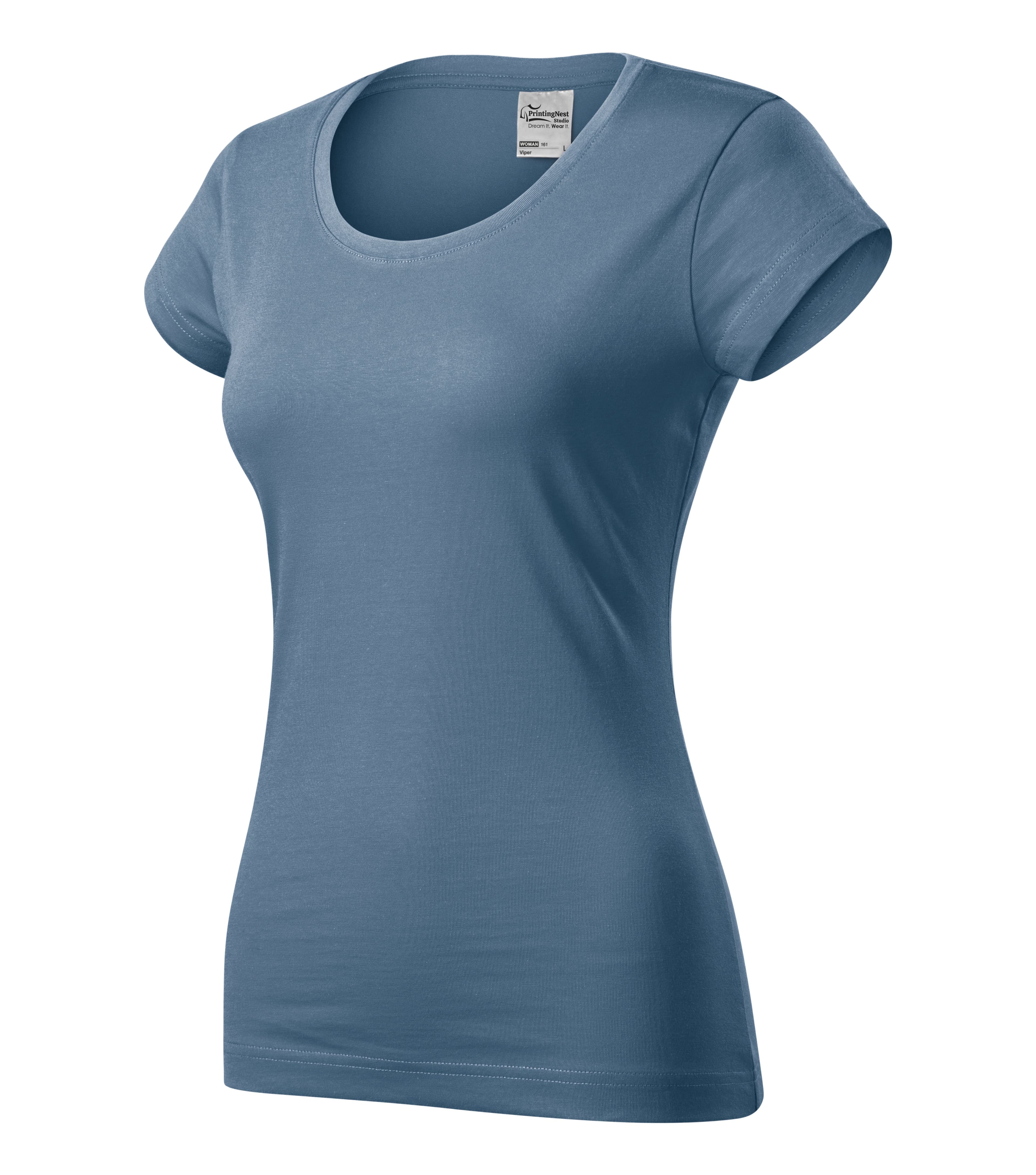 Velvet Horizon - T-shirt women‘s 100% katoen  - 161 in denim