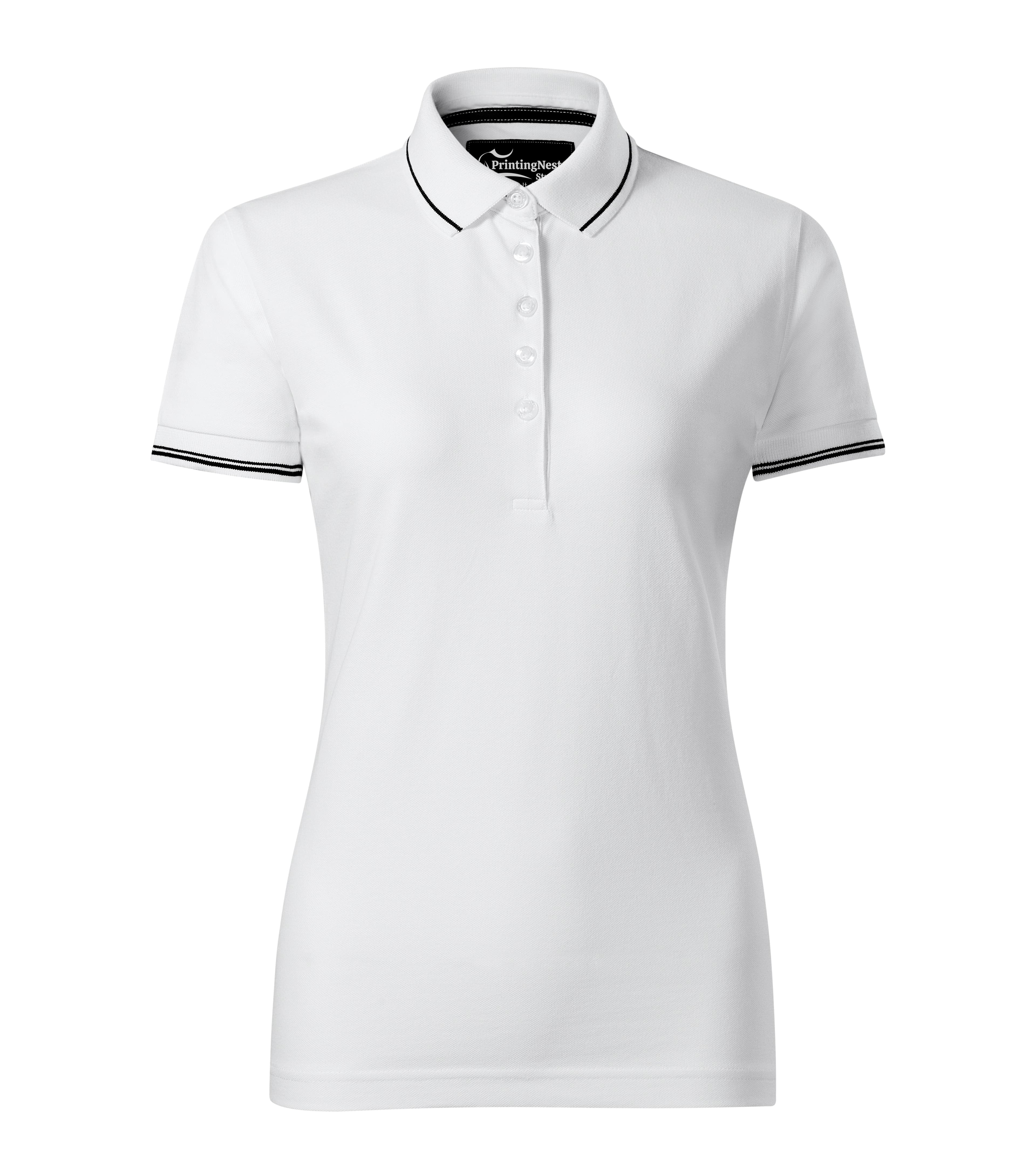 Aventrine - Polos shirt dames 95% katoen 5% elastaan - 253 in wit