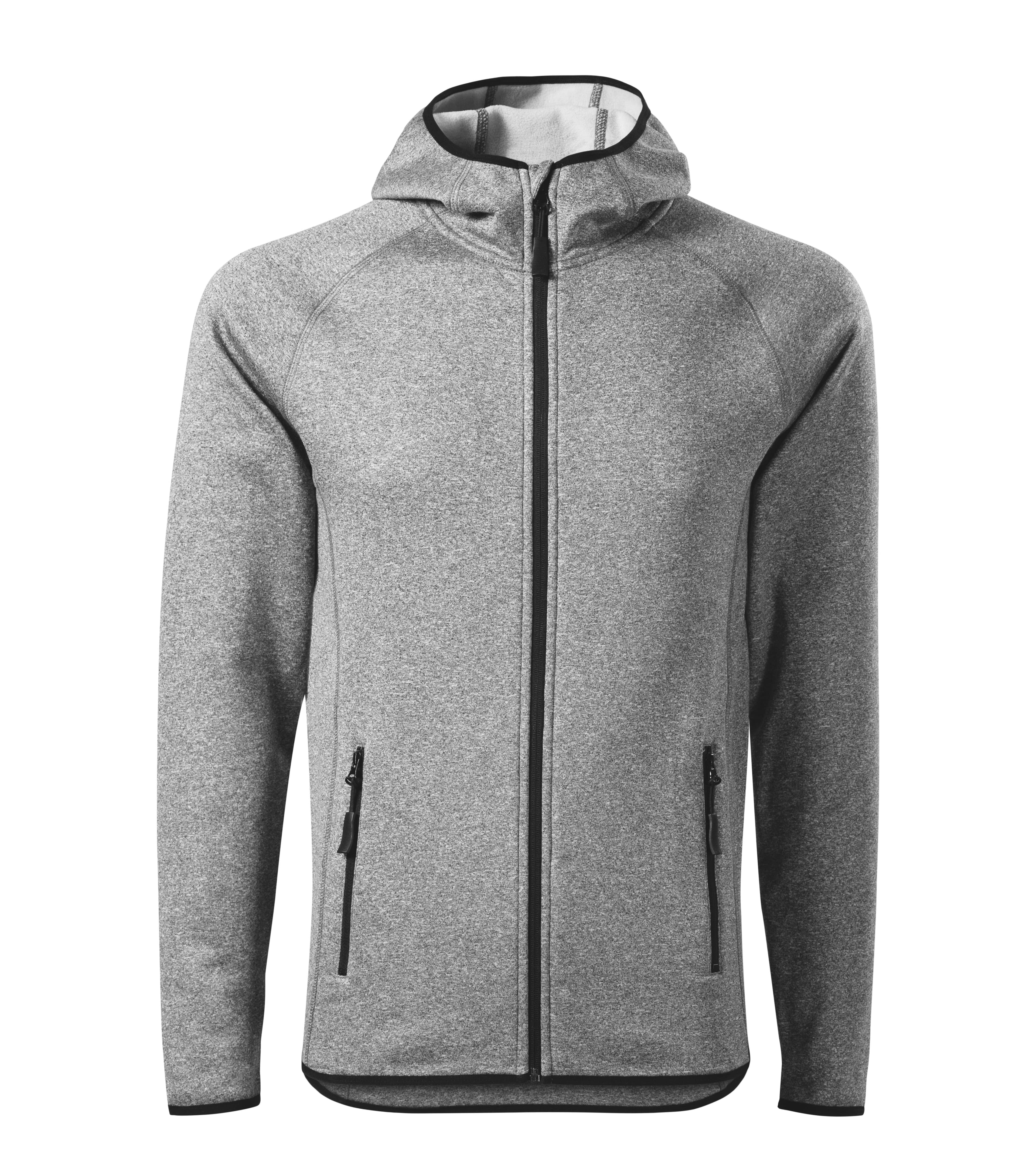 Marzium - Stretchfleece heren  95% polyester 5% elastaan - 417 in donker Grijs gemêleerd