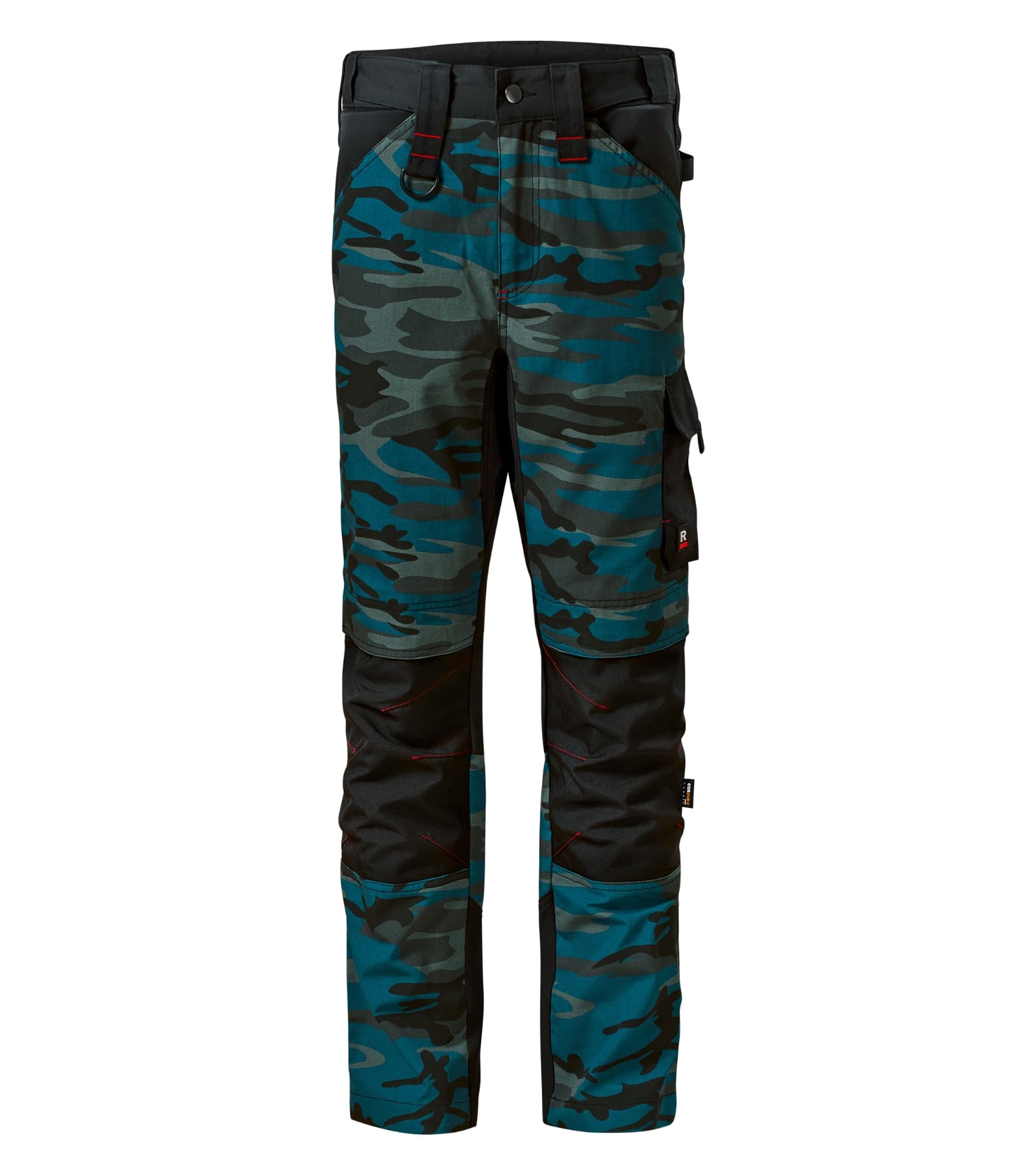 Amber Peak - Werkbroek heren 65% polyester, 35% katoen - W09 in camouflage petrol