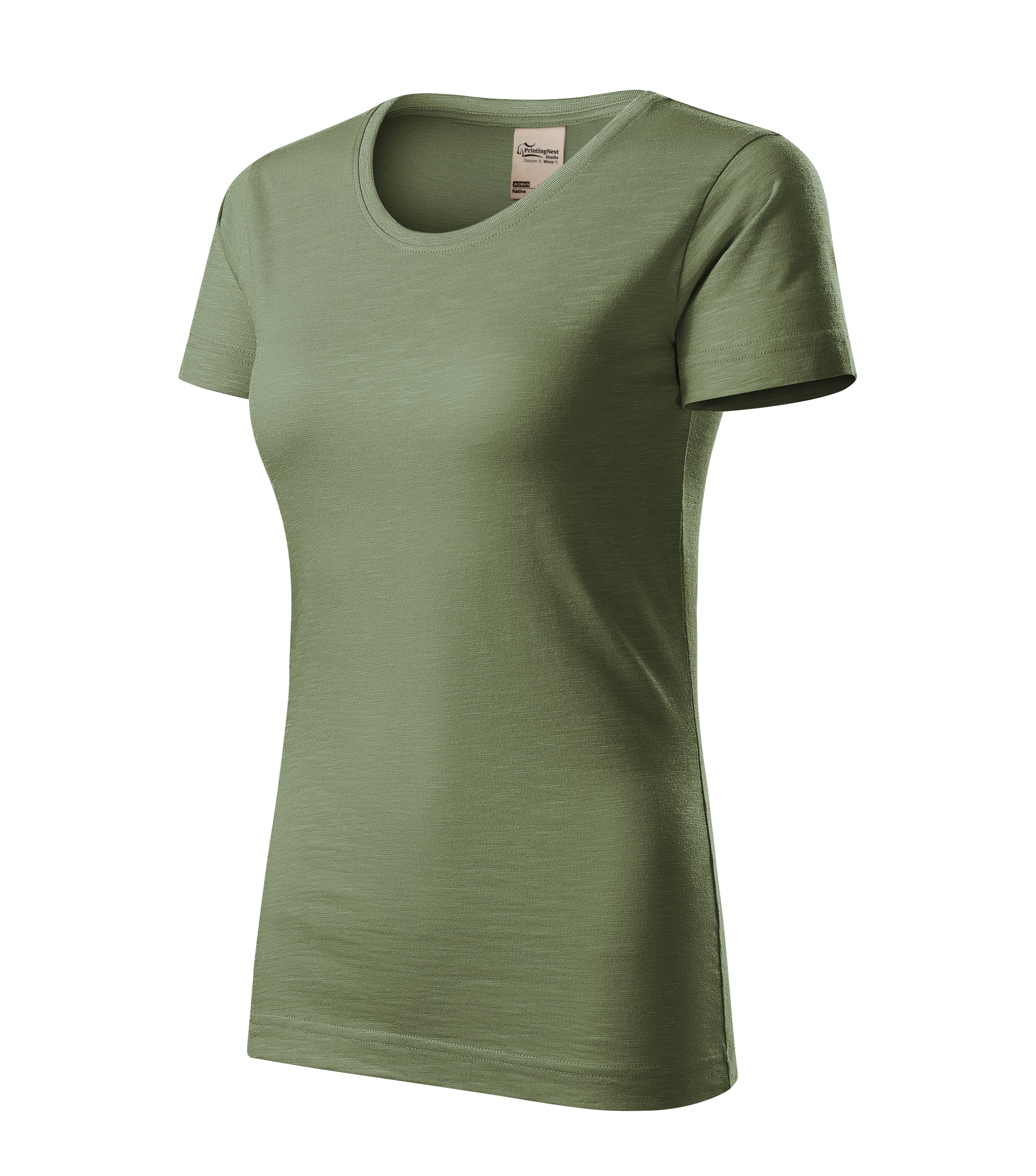 Breezeform - T-shirt dames 100% biologisch katoen GOTS - 174 in Khaki