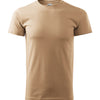 BASIC T-shirt heren 100% katoen siliconen finish - 129 - sand