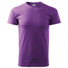 BASIC T-shirt heren 100% katoen siliconen finish - 129 - Purple