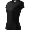 SPORT T-shirt dames 100% polyester - 140 - Black
