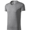 Slim FIT V-hals T-shirt heren 100% katoen - 146 - Gray