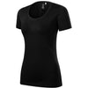 T-shirt dames 100% merinowol - 158 - Black