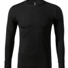 LUXE T-shirt heren 100% merinowol lange mouw - 159 - Black