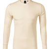 LUXE T-shirt heren 100% merinowol lange mouw - 159 - almond