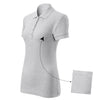 Amarine - Polo shirt women's 100% cotton - 213 - Ash melange