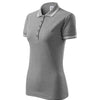 Rose Quartz -Polo shirt women's 65% cotton 35% polyester - 220 - Dark gray melange