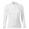 Coralia - Polo shirt women's 65% cotton 35% polyester (long sleeve) - 231 - White