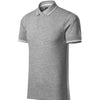 Pyroxen - Polo men's 95 % cotton 5% elastane - 251 - Dark gray melange