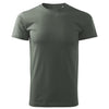 Basic T-shirt 100% katoen - gratis label  - Castor grey