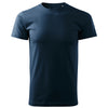 Basic T-shirt 100% katoen - gratis label  - Navy blue