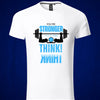 Gym Fitness motiverend T-shirt (spiegeleffect) - wit 3 - White