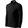 Klassiek poloshirt heren - lange mouw - Black