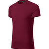 Klassiek T-shirt heren 95% katoen 5% elastaan - garnet