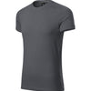 Klassiek T-shirt heren 95% katoen 5% elastaan - light anthracite