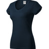 CLASSIC T-shirt dames katoen V-hals  - Navy blue