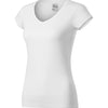 CLASSIC T-shirt dames katoen V-hals  - White