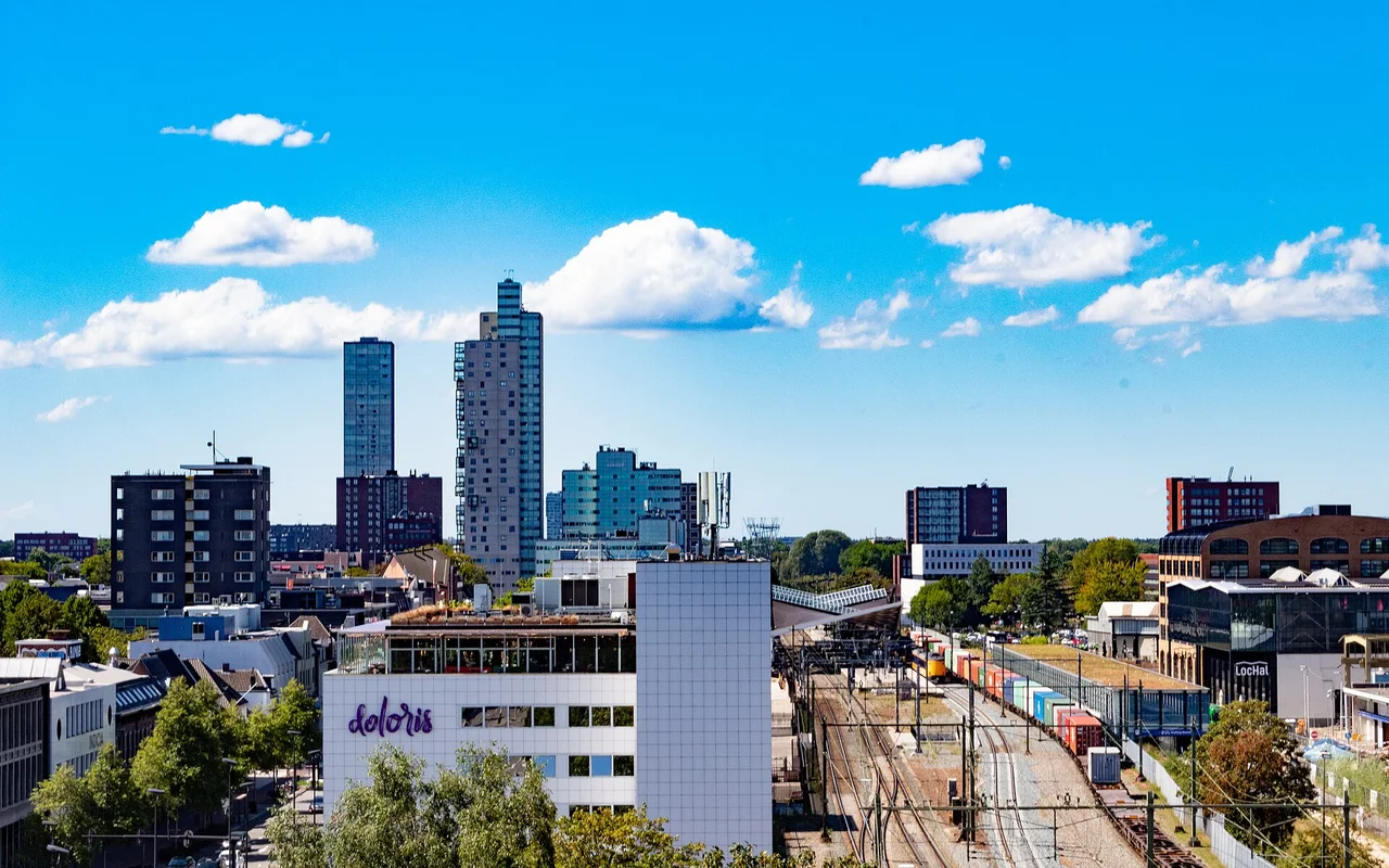 Skyline en Spoorzone van Tilburg